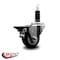 Service Caster 3'' Black Poly Swivel 1-1/8'' Expanding Stem Caster with Brake SCC-EX20S314-PPUB-BLK-PLB-118 - alternate 3
